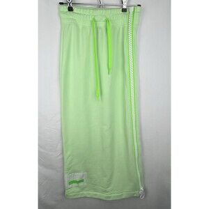 NIKE Skirt Womens XS Vapor Green Maxi Long Terry Side Zip Streetwear Hip Hop